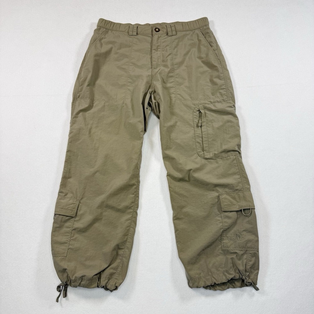 The North Face Anso Pants Womens S Beige Barrel Leg Hiking Outdoor Parachute